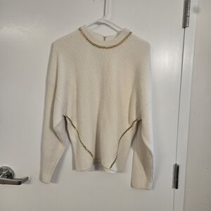 Joie Meliso Knit Sweater Chain Detailing